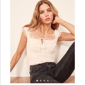 Reformation Ivory Ophelia Top